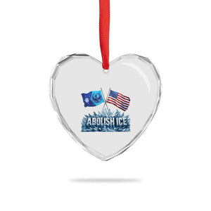 Abolish Ice Minnesota American Flag Heart Crystal Glass Ornament MN Rebel Loon Resistance Protest TS02 Print Your Wear