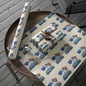 Abolish Ice Minnesota American Flag Wrapping Paper Roll MN Rebel Loon Resistance Protest TS02 Beige Print Your Wear