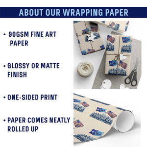 Abolish Ice Minnesota American Flag Wrapping Paper Roll MN Rebel Loon Resistance Protest TS02 Print Your Wear