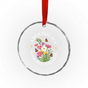 Abolish Ice No Human Is Illegal Crystal Glass Ornament Immigration Rights Protest TS11 Print Your Wear