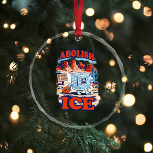 Abolish Ice Protest Crystal Glass Ornament Retro Protest No Human Is Illegal TS10 Print Your Wear