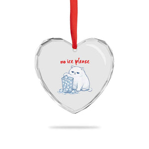 Abolish Ice Protest Heart Crystal Glass Ornament Subtle FDT Cat Meme No Ice Please TS10 Print Your Wear