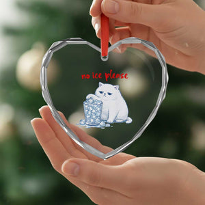 Abolish Ice Protest Heart Crystal Glass Ornament Subtle FDT Cat Meme No Ice Please TS10 Print Your Wear