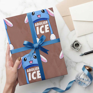 Abolish Ice Wrapping Paper Roll Blue Bunny Hat Pro Immigrant Resist Minnesota TS11 Mocha Print Your Wear