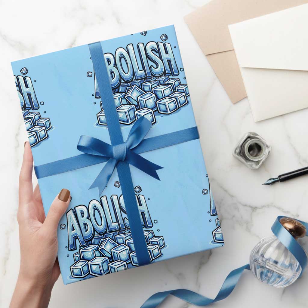 Abolish Ice Wrapping Paper Roll Minnesota Resistance Protest TS12 Light Blue Print Your Wear