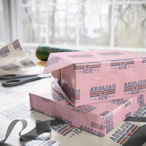 Abolish Ice Wrapping Paper Roll Resist Support Immigrants Refugees TS11 Light Pink Print Your Wear