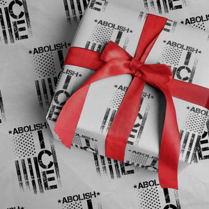 Abolish ICE Wrapping Paper Roll Vintage American Flag TS10 White Print Your Wear