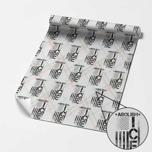 Abolish ICE Wrapping Paper Roll Vintage American Flag TS10 Christmas Plaid Print Your Wear