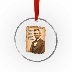 Abraham Lincoln American History Teacher School Crystal Glass Ornament TS14 Print Your Wear
