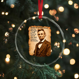 Abraham Lincoln American History Teacher School Crystal Glass Ornament TS14 Print Your Wear