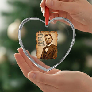 Abraham Lincoln American History Teacher School Heart Crystal Glass Ornament TS14 Print Your Wear