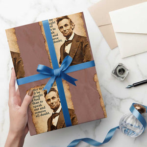 Abraham Lincoln American History Teacher School Wrapping Paper Roll TS14 Mocha Print Your Wear