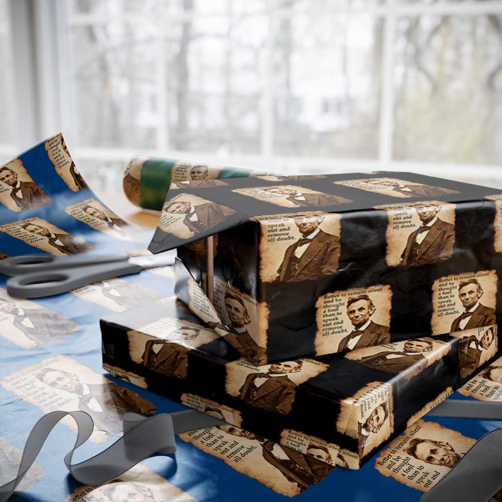 Abraham Lincoln American History Teacher School Wrapping Paper Roll TS14 Black Print Your Wear