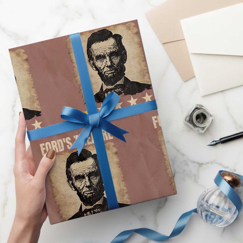Abraham Lincoln Ford's Theatre Wrapping Paper Roll Awful Would Not Recommend Funny US History
