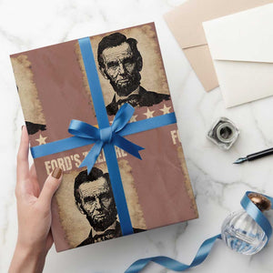 Abraham Lincoln Ford's Theatre Wrapping Paper Roll Awful Would Not Recommend Funny US History