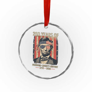 Abraham Lincoln Freedom Retro Crystal Glass Ornament 250 Years of Freedom Liberty History TS14 Print Your Wear