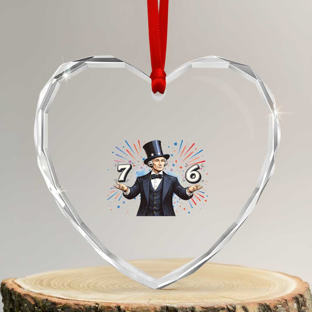 Abraham Lincoln Quote Heart Crystal Glass Ornament American History Presidents Day TS14 Transparent Glass 3'' Heart Print Your Wear