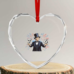 Abraham Lincoln Quote Heart Crystal Glass Ornament American History Presidents Day TS14 Transparent Glass 3'' Heart Print Your Wear