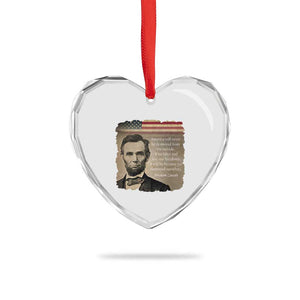 Abraham Lincoln Quote Heart Crystal Glass Ornament American History Teacher School Presidents Day TS14 Print Your Wear