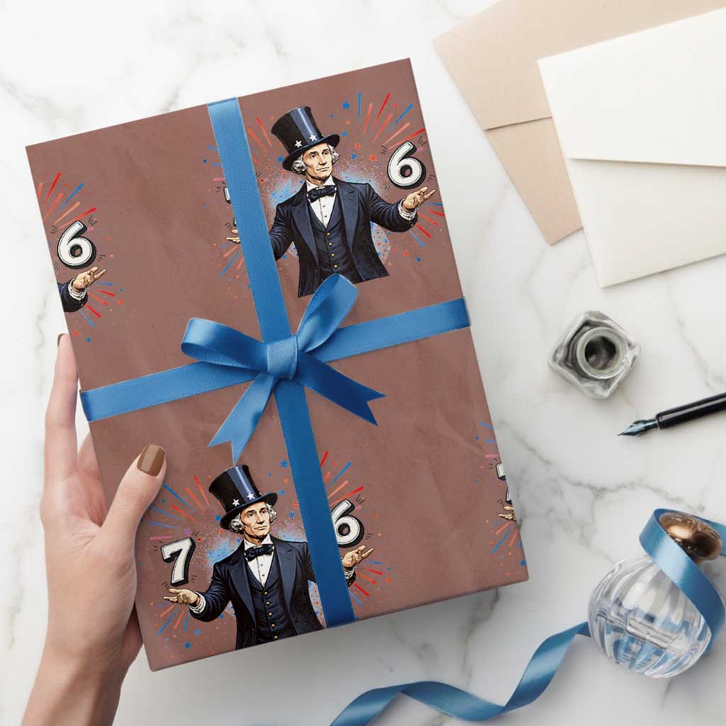 Abraham Lincoln Quote Wrapping Paper Roll American History Presidents Day TS14 Mocha Print Your Wear