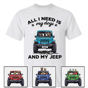 JP Girl Personalized Shirt All I Need Is My Dogs and My JP CTM00 Custom - Printyourwear