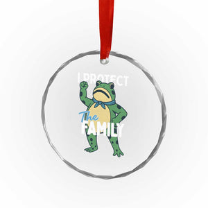 Activist Portland Frog Crystal Glass Ornament I Protect the Family Protest Statement TS02 Print Your Wear