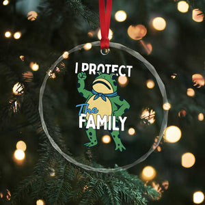 Activist Portland Frog Crystal Glass Ornament I Protect the Family Protest Statement TS02 Print Your Wear