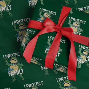 Activist Portland Frog Wrapping Paper Roll I Protect the Family Protest Statement TS02 Green Print Your Wear