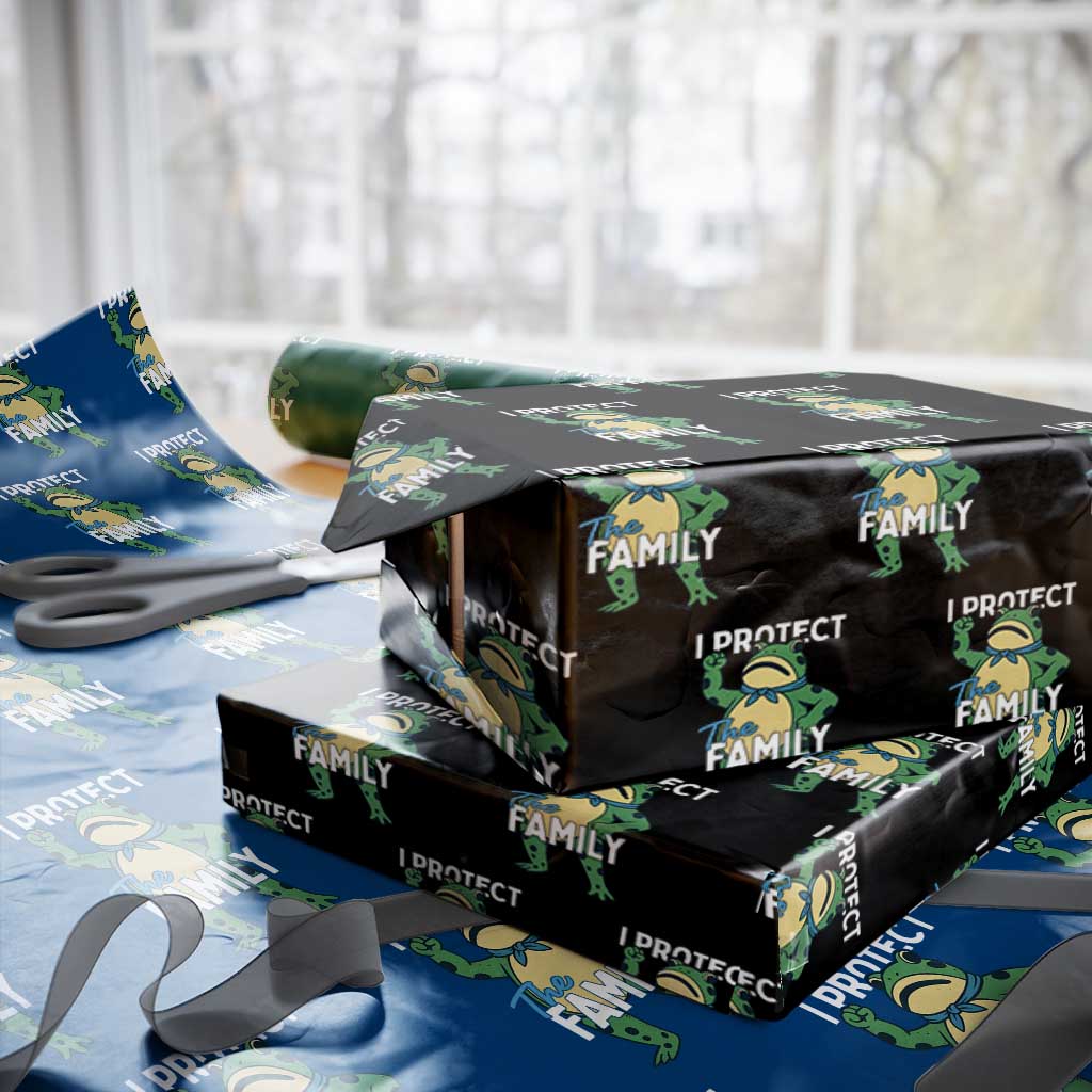 Activist Portland Frog Wrapping Paper Roll I Protect the Family Protest Statement TS02 Black Print Your Wear