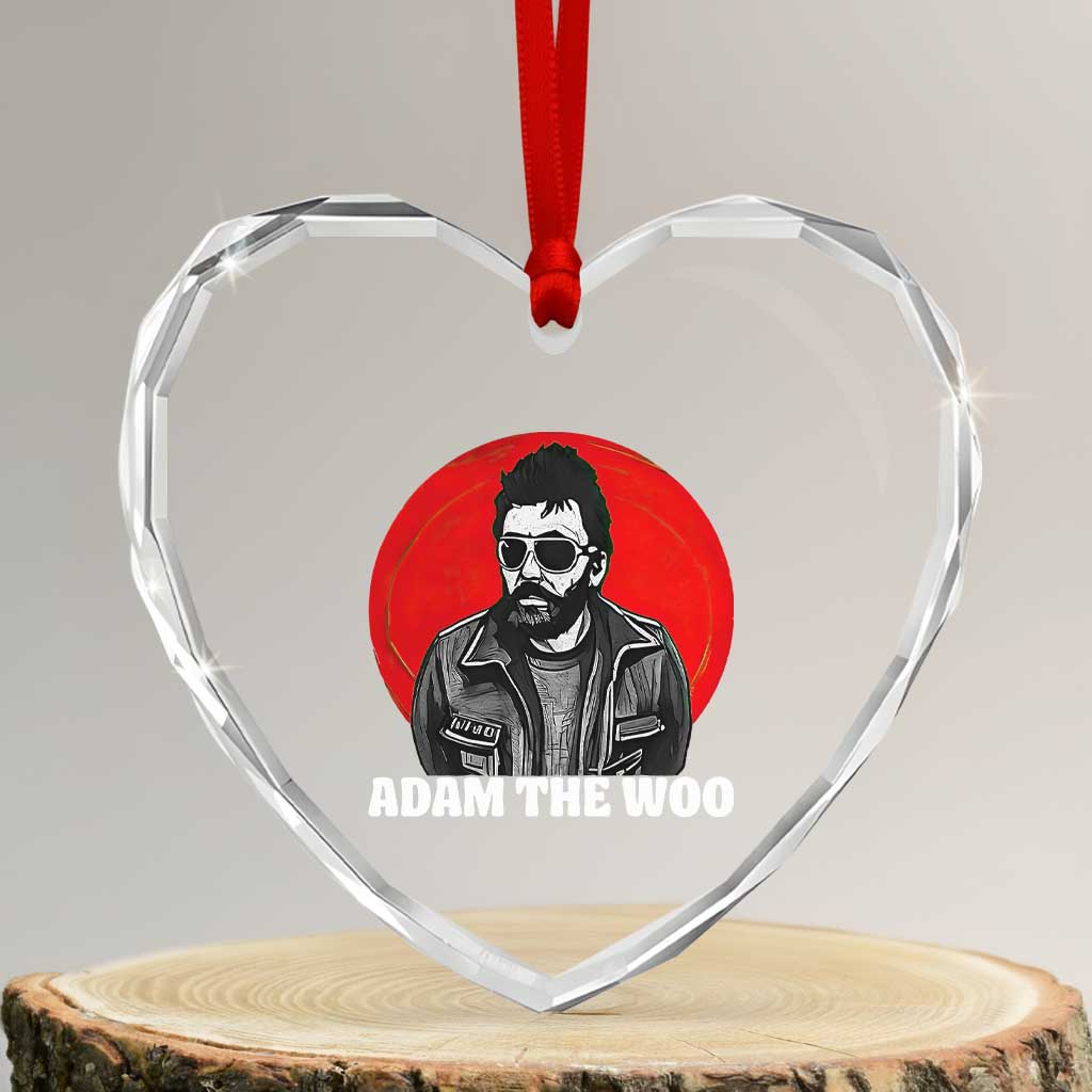 Adam Inspired Graphic Heart Crystal Glass Ornament The Woo In Remembrance Memorial Tribute TS02 Transparent Glass 3'' Heart Print Your Wear