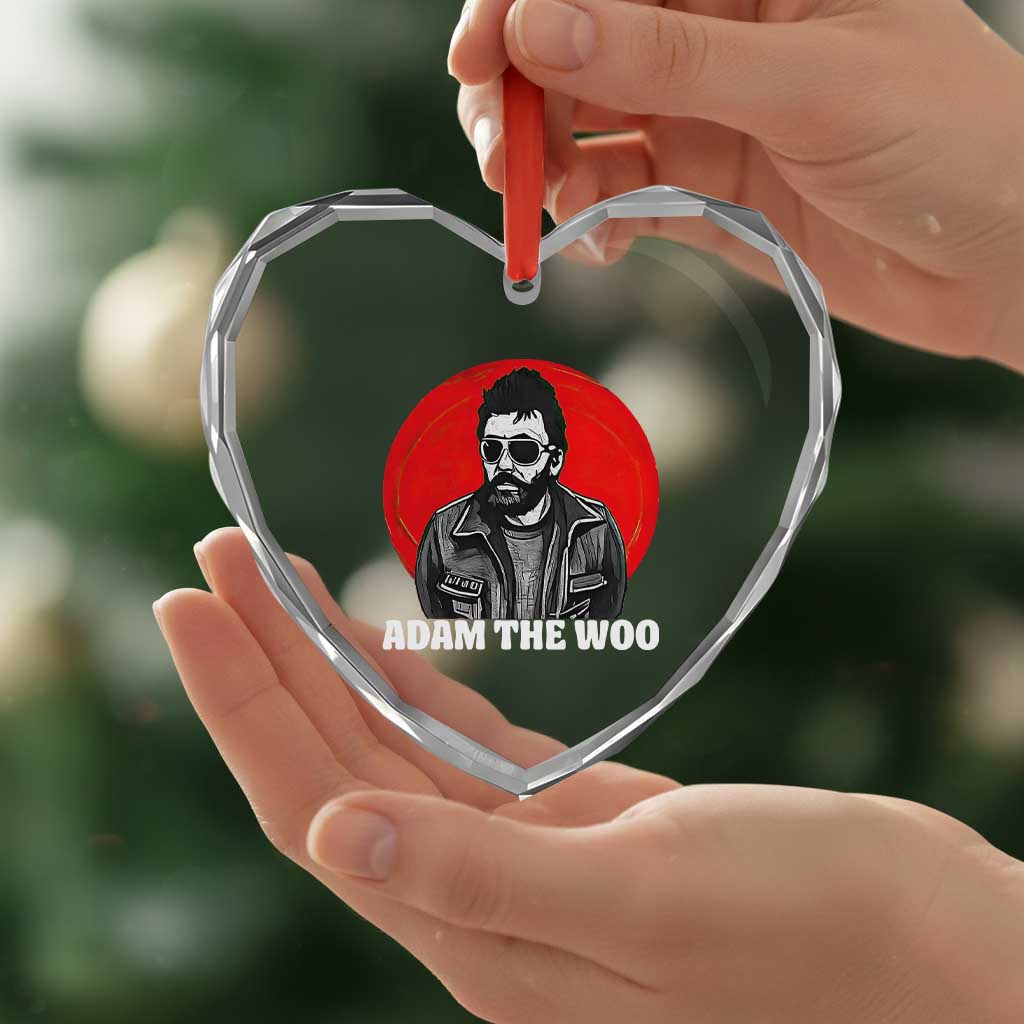 Adam Inspired Graphic Heart Crystal Glass Ornament The Woo In Remembrance Memorial Tribute TS02 Print Your Wear