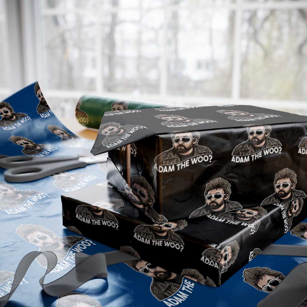 Adam Inspired Graphic Wrapping Paper Roll The Woo Memorial Tribute TS02 Black Print Your Wear