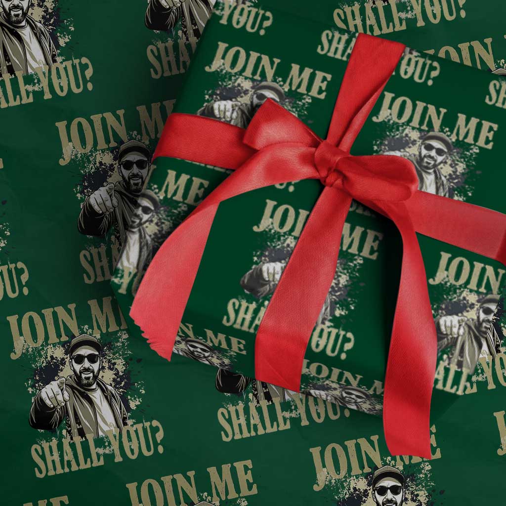 Adam Memorial Tribute Wrapping Paper Roll Join Me Shall You TS14 Green Print Your Wear