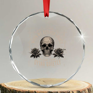 Addiction Recovery Crystal Glass Ornament When We Recover Loudly Vintage Skull Graphic