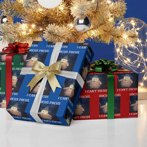 ADHD Cat Meme Wrapping Paper Roll Neurodivergent Wizard Cat I Cant Focus TS10 Print Your Wear