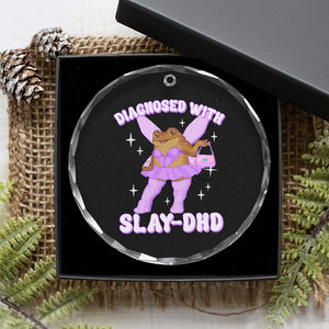 ADHD Meme Crystal Glass Ornament Funny Slay DHD Frog Neurodivergent TS10 Print Your Wear