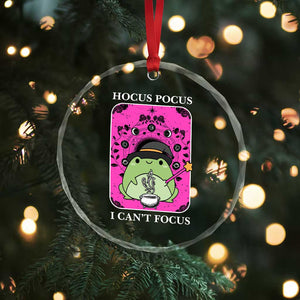 ADHD Meme Crystal Glass Ornament Neurodivergent Wizard Frog I Cant Focus TS10 Print Your Wear