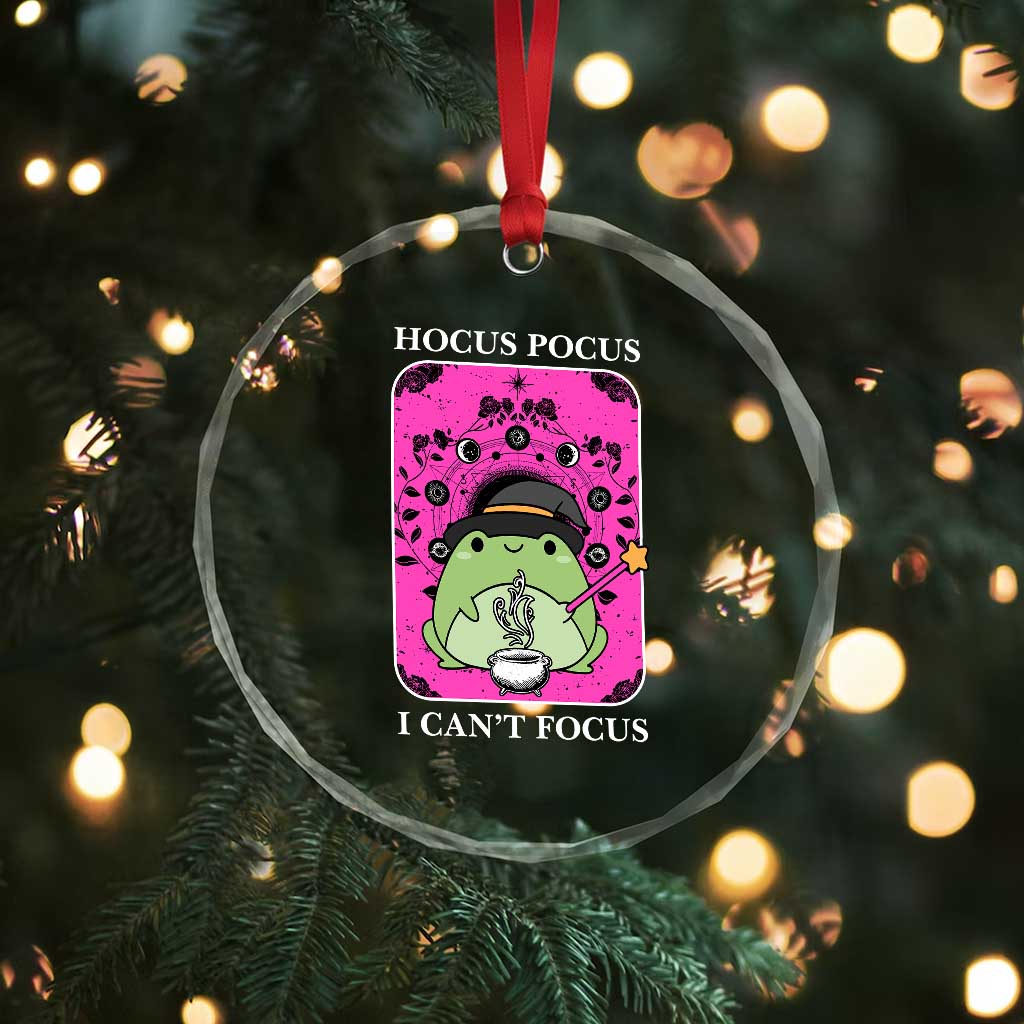 ADHD Meme Crystal Glass Ornament Neurodivergent Wizard Frog I Cant Focus TS10 Print Your Wear