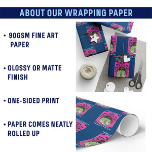 ADHD Meme Wrapping Paper Roll Neurodivergent Wizard Frog I Cant Focus TS10 Print Your Wear