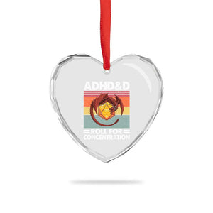 ADHD&D Roll For Concentration Heart Crystal Glass Ornament Funny RPG Gamer D20 Tabletop Dice TS11 Print Your Wear
