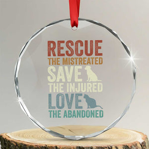 Adopt A Shelter Pet Crystal Glass Ornament Rescue Save Love Cat Dog Adoption Animal Rescue TS10 Transparent Glass 3'' Circle Print Your Wear
