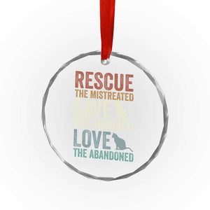 Adopt A Shelter Pet Crystal Glass Ornament Rescue Save Love Cat Dog Adoption Animal Rescue TS10 Transparent Glass 3'' Circle Print Your Wear
