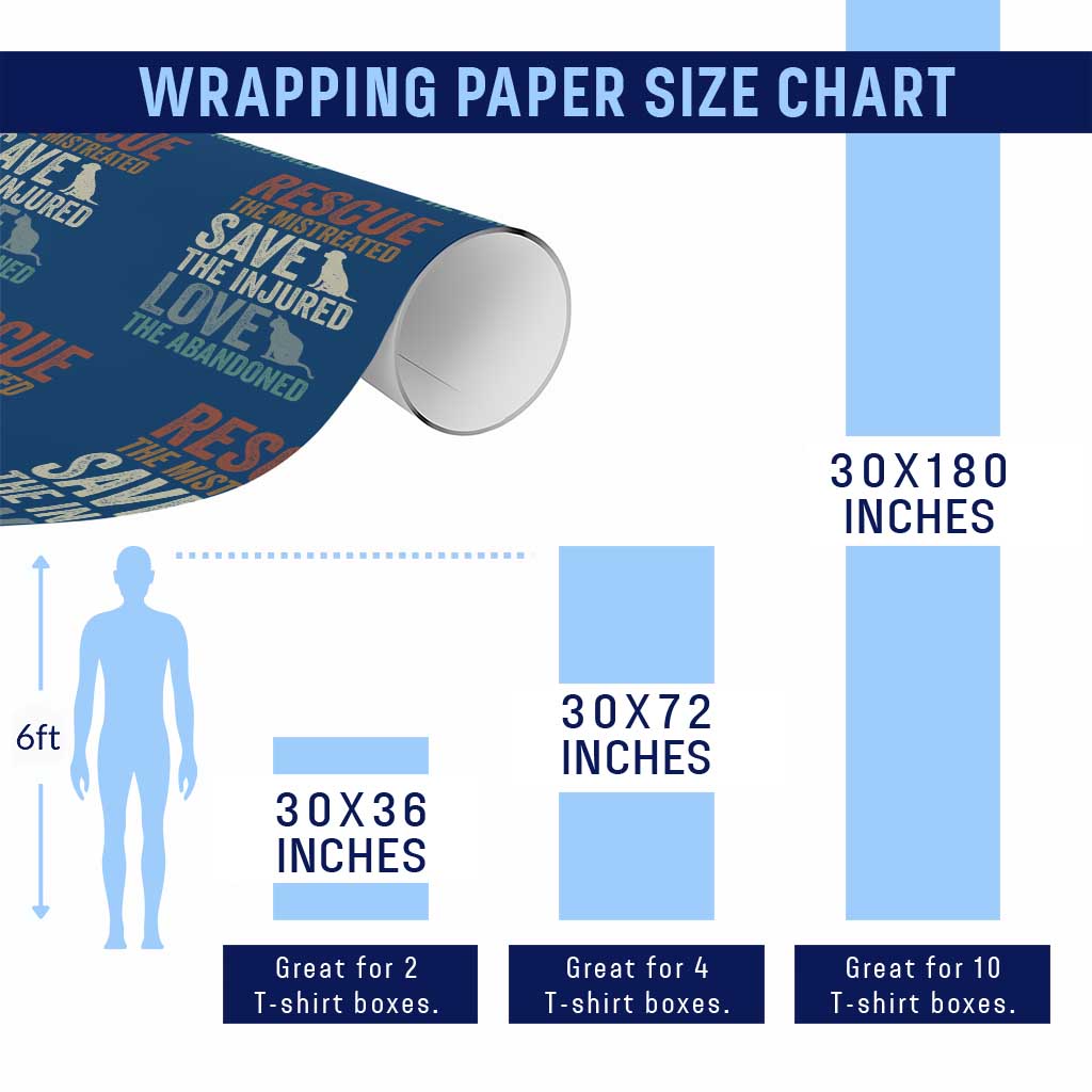 Adopt A Shelter Pet Wrapping Paper Roll Rescue Save Love Cat Dog Adoption Animal Rescue TS10 Print Your Wear