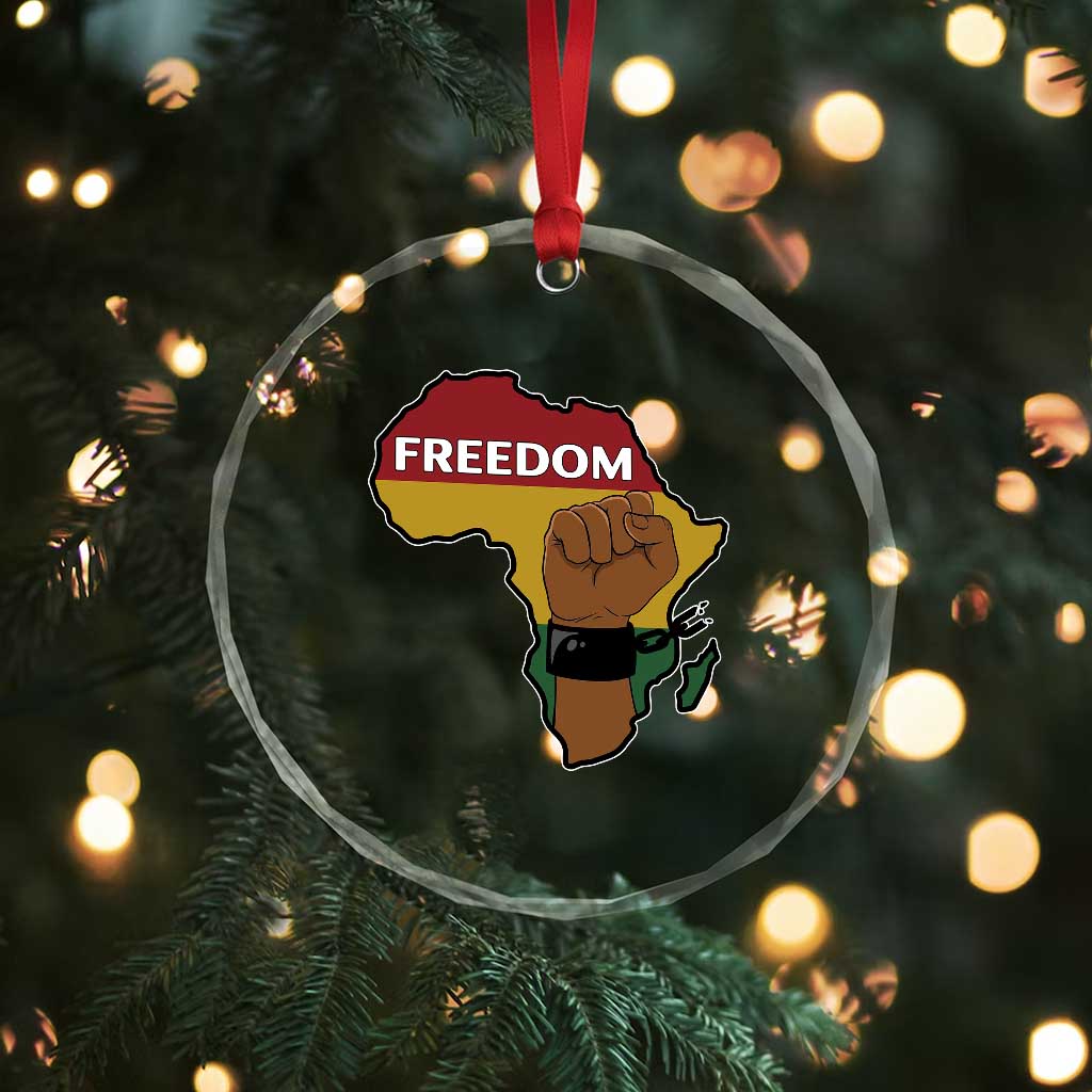 Africa Freedom Liberation Black Power Crystal Glass Ornament TS14 Print Your Wear