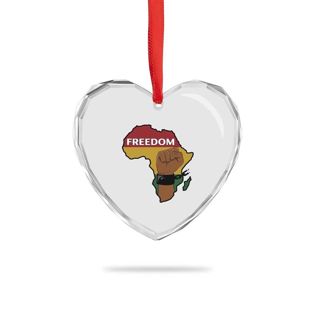 Africa Freedom Liberation Black Power Heart Crystal Glass Ornament TS14 Print Your Wear