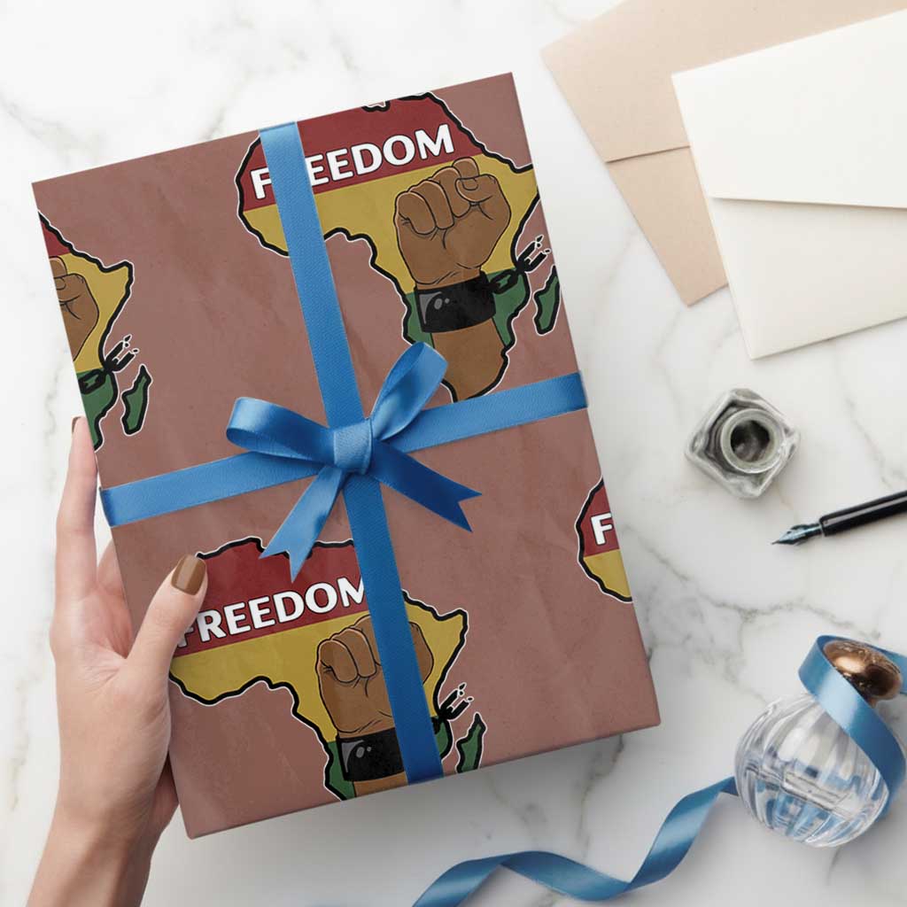 Africa Freedom Liberation Black Power Wrapping Paper Roll TS14 Mocha Print Your Wear