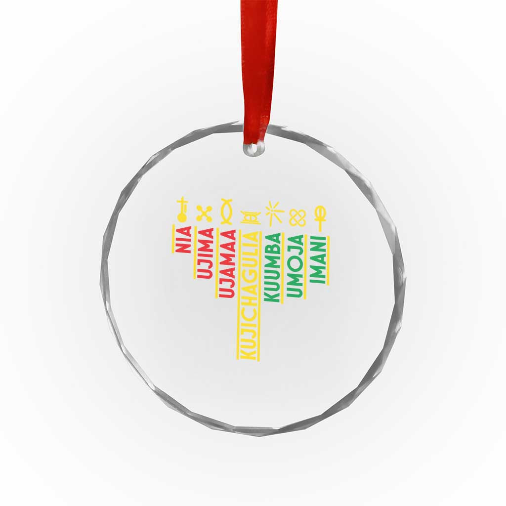 African American 7 Principles Of Kwanzaa Crystal Glass Ornament TS09 Print Your Wear