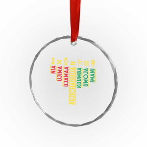 African American 7 Principles Of Kwanzaa Crystal Glass Ornament TS09 Print Your Wear