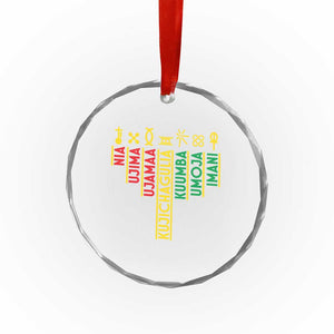 African American 7 Principles Of Kwanzaa Crystal Glass Ornament TS09 Print Your Wear