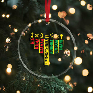 African American 7 Principles Of Kwanzaa Crystal Glass Ornament TS09 Print Your Wear